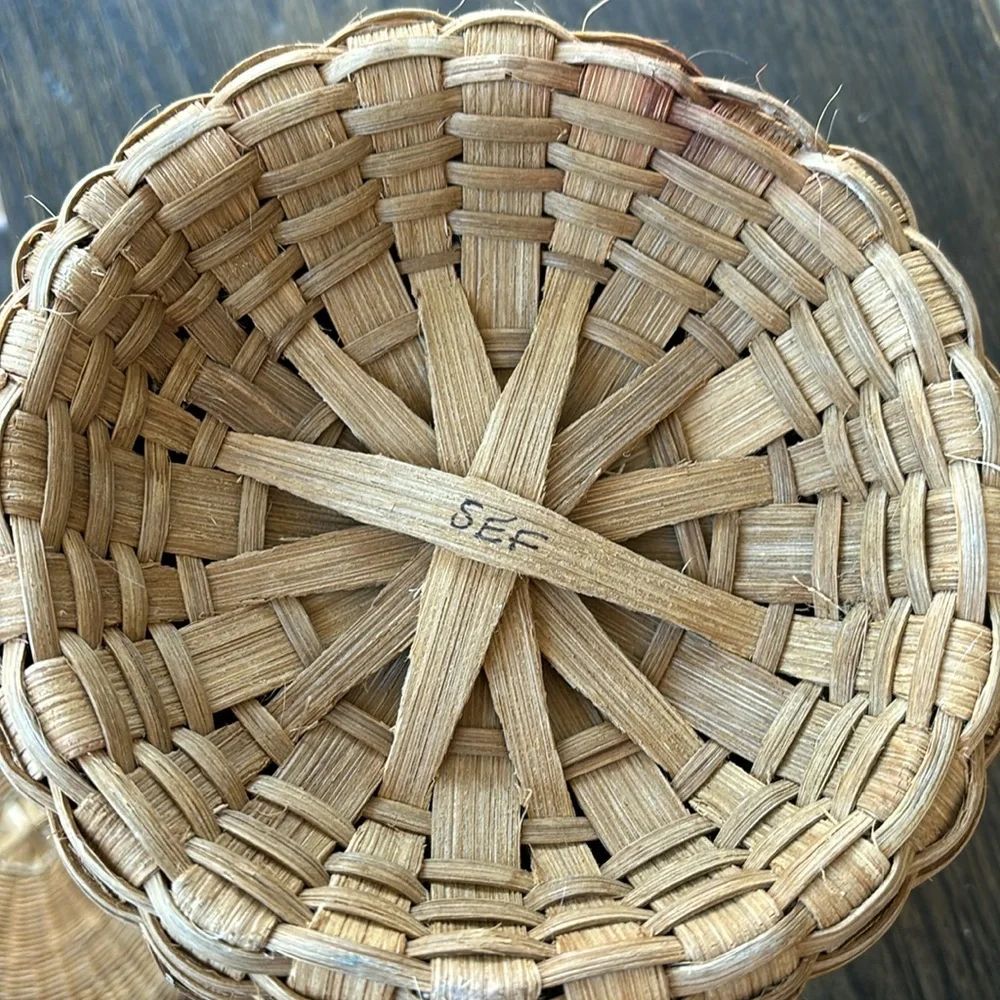 Handwoven Natural Wicker Basket with Handle
